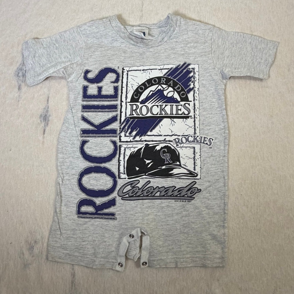 Vintage 1993 Colorado Rockies Baby Romper 24 Months MLB USA Made One-Piece